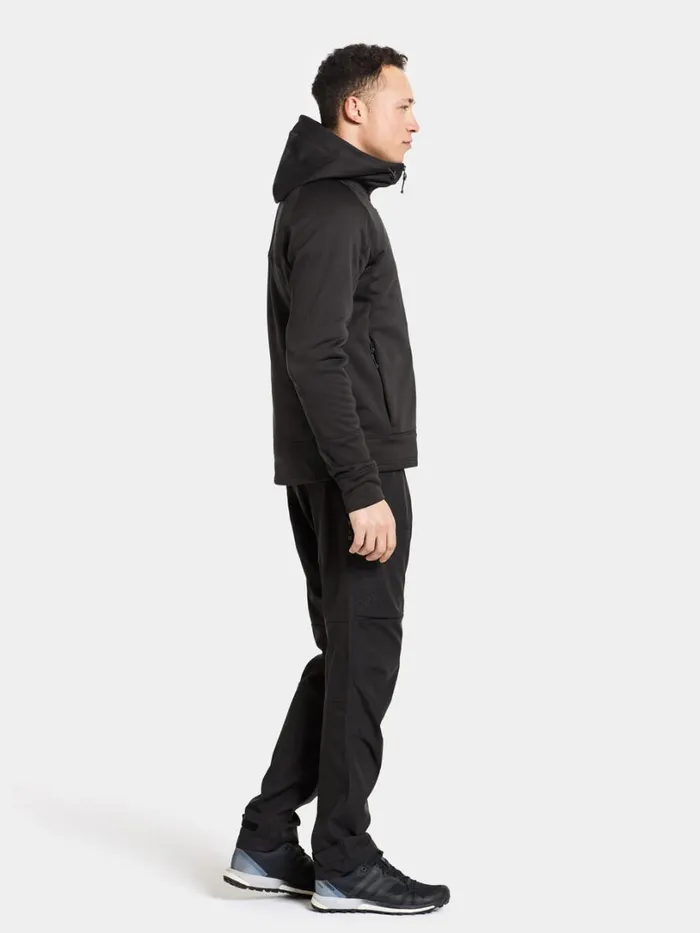 Eros Jacket Black Men Didriksons Fleece and Midlayers