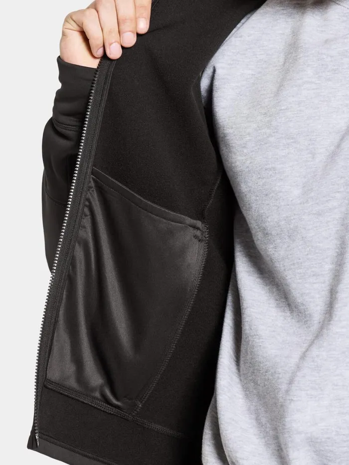 Eros Jacket Black Men Didriksons Fleece and Midlayers