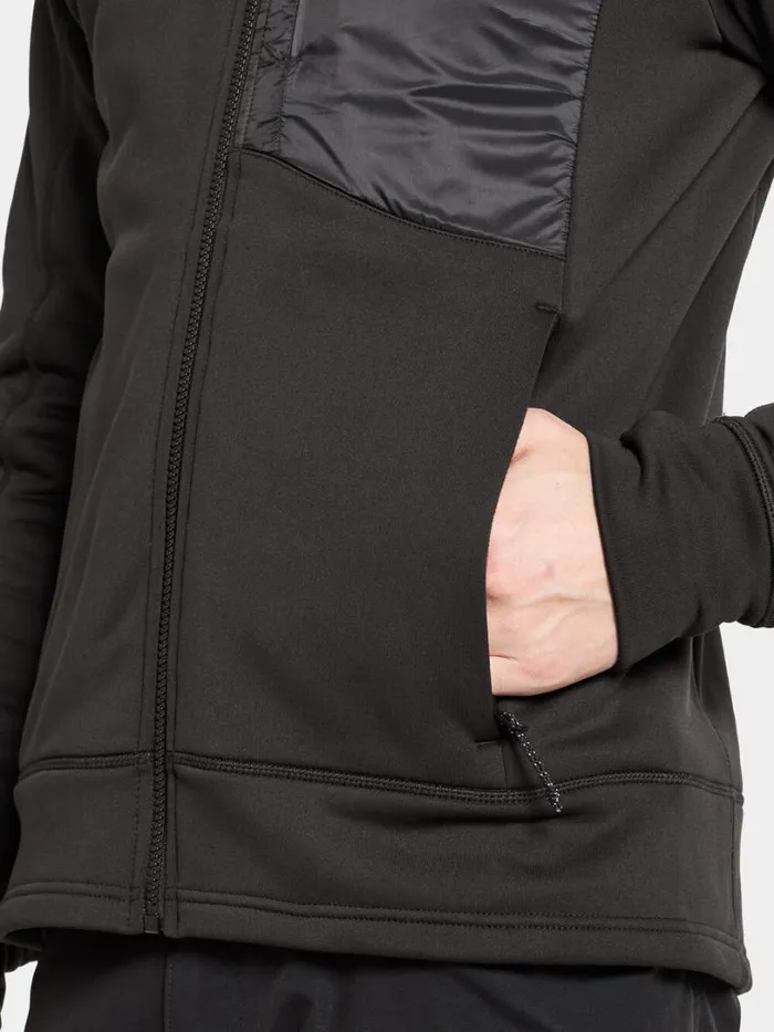 Eros Jacket Black Men Didriksons Fleece and Midlayers