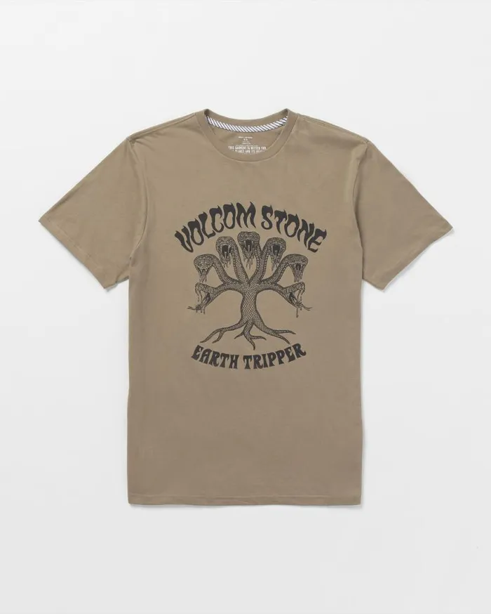 Feeding Tree Short Sleeve Tee 8211 Teak Mens Volcom Tops and Tees