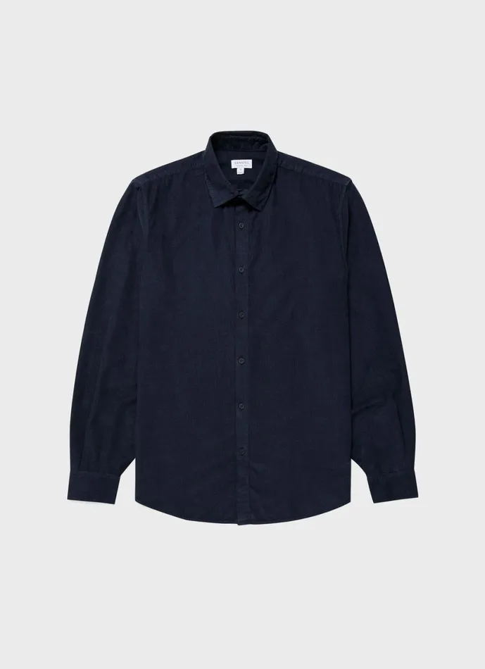 Fine Cord Shirt Navy Men SUNSPEL Shirts