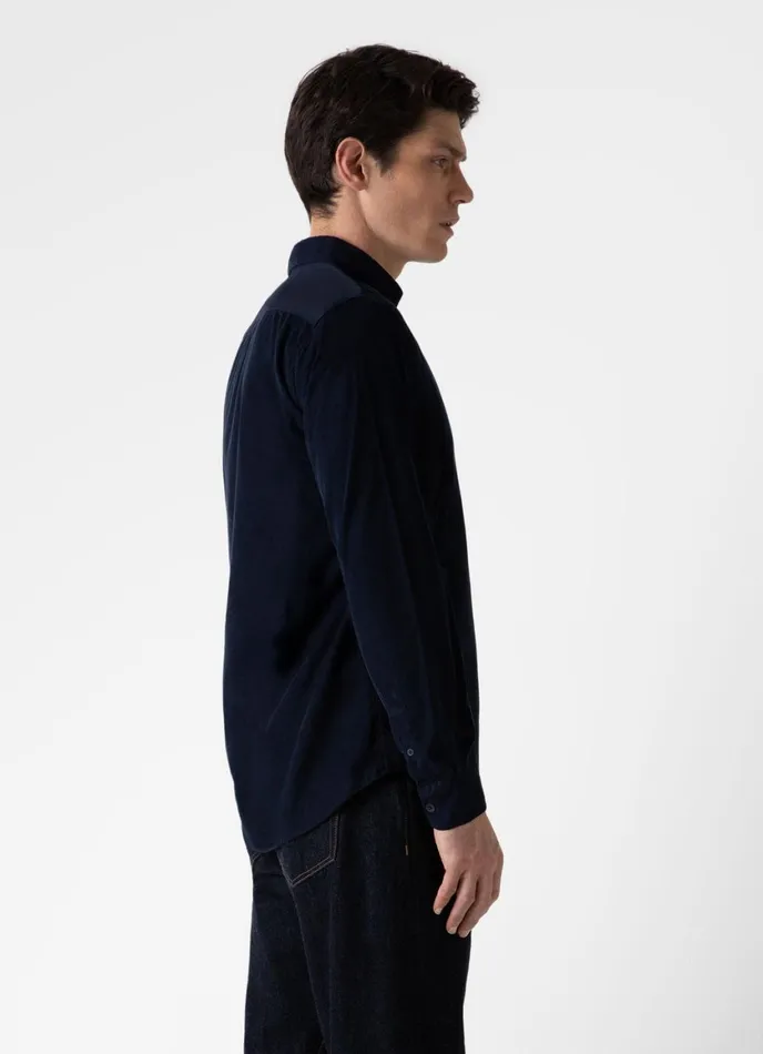 Fine Cord Shirt Navy Men SUNSPEL Shirts