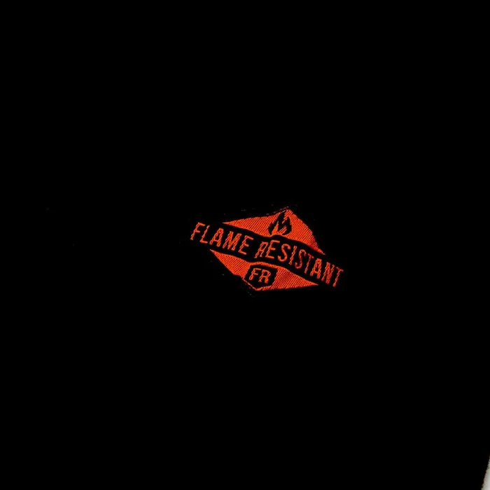 Flame Resistant Logo Pocket Long Sleeve Tee Black Men Cat Footwear Tops and Outerwear