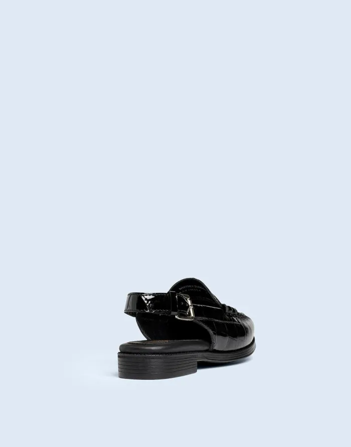 Flats and Loafers Women Madewell Madewell X GHBASS Whitney Sling Back Weejuns Loafers Black