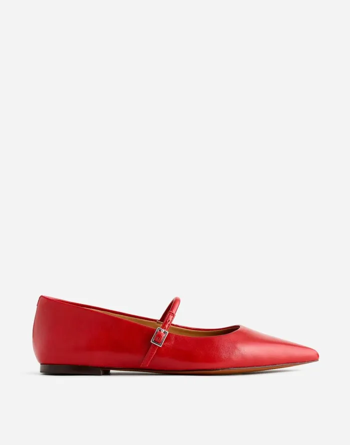 Flats and Loafers Women Madewell The Elsie Mary Jane Flat Bright Ember