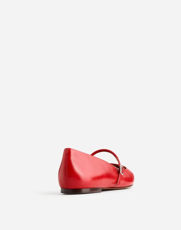 Flats and Loafers Women Madewell The Elsie Mary Jane Flat Bright Ember