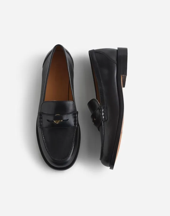 Flats and Loafers Women Madewell The Grayson Penny Loafer True Black