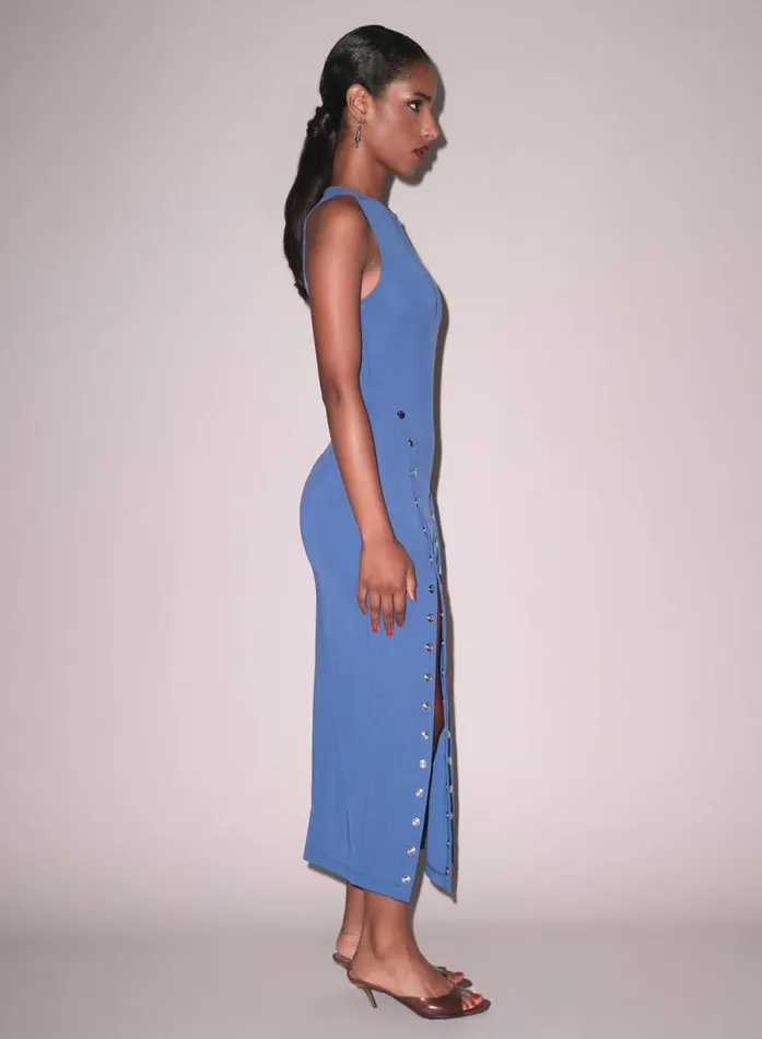 Fleur Du Mal Dresses Undo Me Racer Dress Dusk Blue 8211 Women Fleur Du Mal Dresses Undo Me Racer Dress Dusk Blue 8211 Women