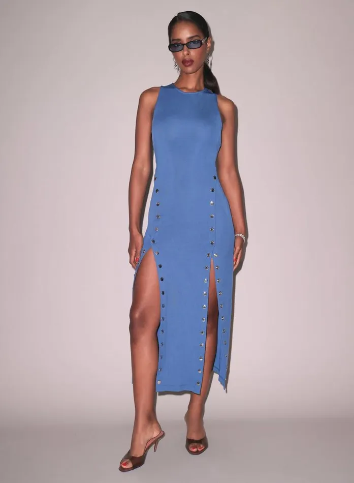 Fleur Du Mal Dresses Undo Me Racer Dress Dusk Blue 8211 Women Fleur Du Mal Dresses Undo Me Racer Dress Dusk Blue 8211 Women