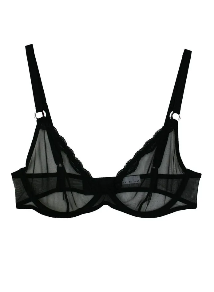 Fleur Du Mal Essentials Bras Sheer Tulle Demi Bra 8211 Women Fleur Du Mal Essentials Bras Sheer Tulle Demi Bra 8211 Women