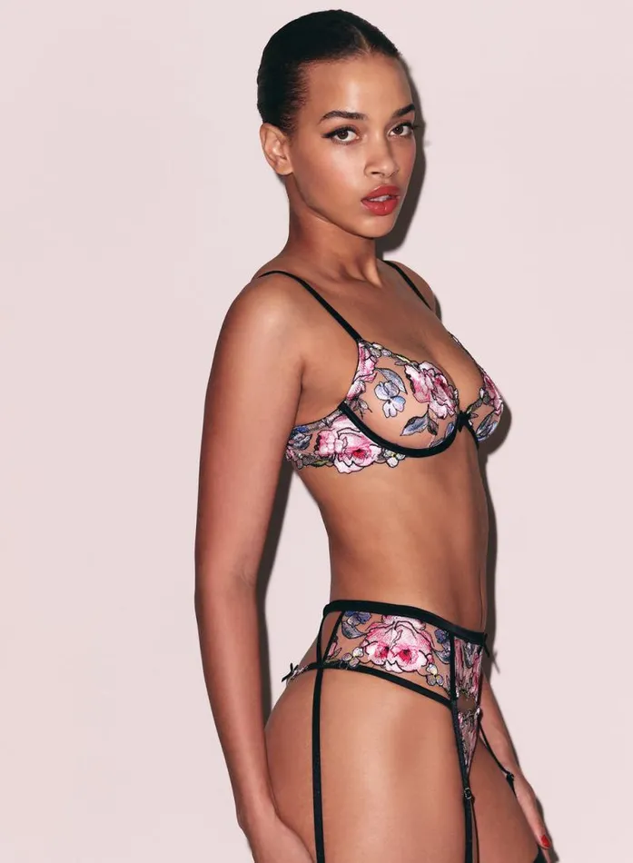 Fleur Du Mal Garters and Belts Fidelia Embroidery Garter Belt Black 8211 Women Fleur Du Mal Garters and Belts Fidelia Embroidery Garter Belt Black 8211 Women