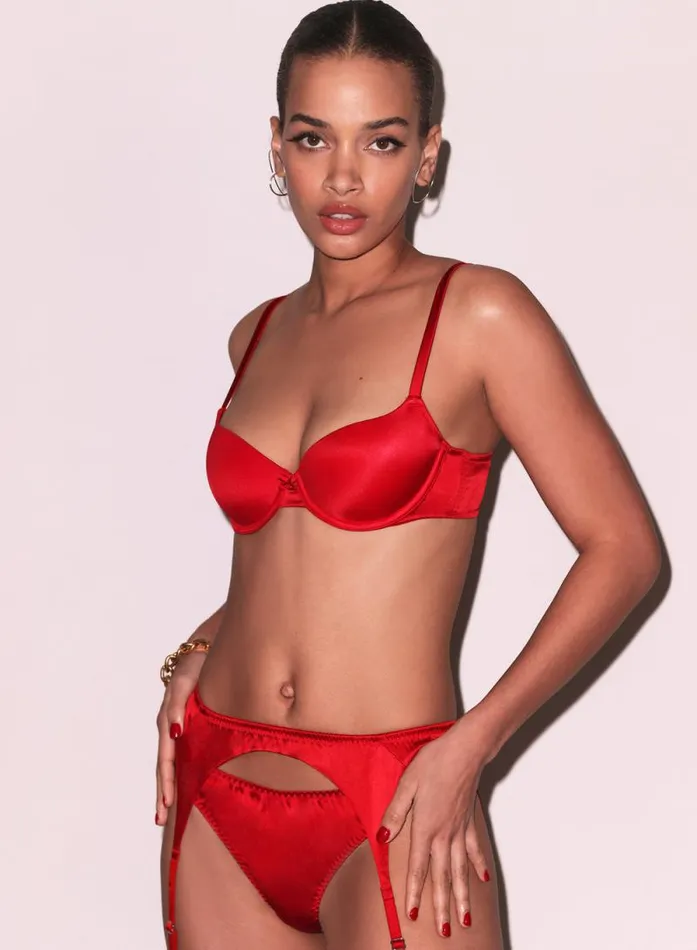 Fleur Du Mal Garters and Belts Luxe Classic Garter Belt Rouge 8211 Women Fleur Du Mal Garters and Belts Luxe Classic Garter Belt Rouge 8211 Women