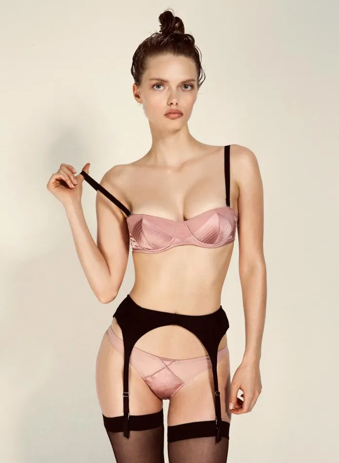 Fleur Du Mal Pleasure Top Stitch Thong Rose Pink 8211 Women Fleur Du Mal Pleasure Top Stitch Thong Rose Pink 8211 Women