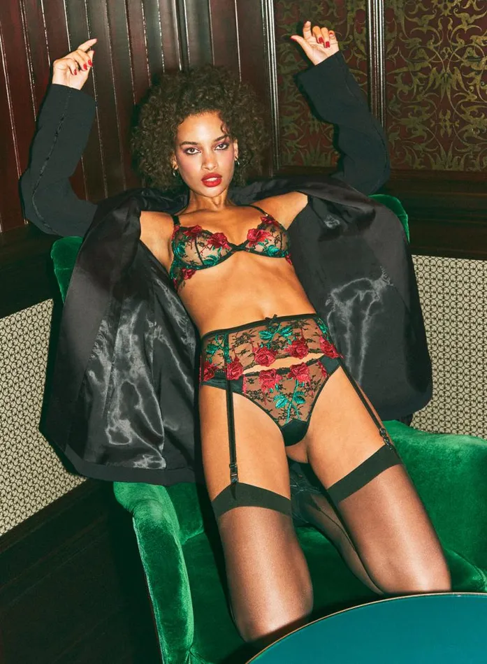 Fleur Du Mal Pleasure Vampire Rose Embroidery Garter Belt Black 8211 Women Fleur Du Mal Pleasure Vampire Rose Embroidery Garter Belt Black 8211 Women