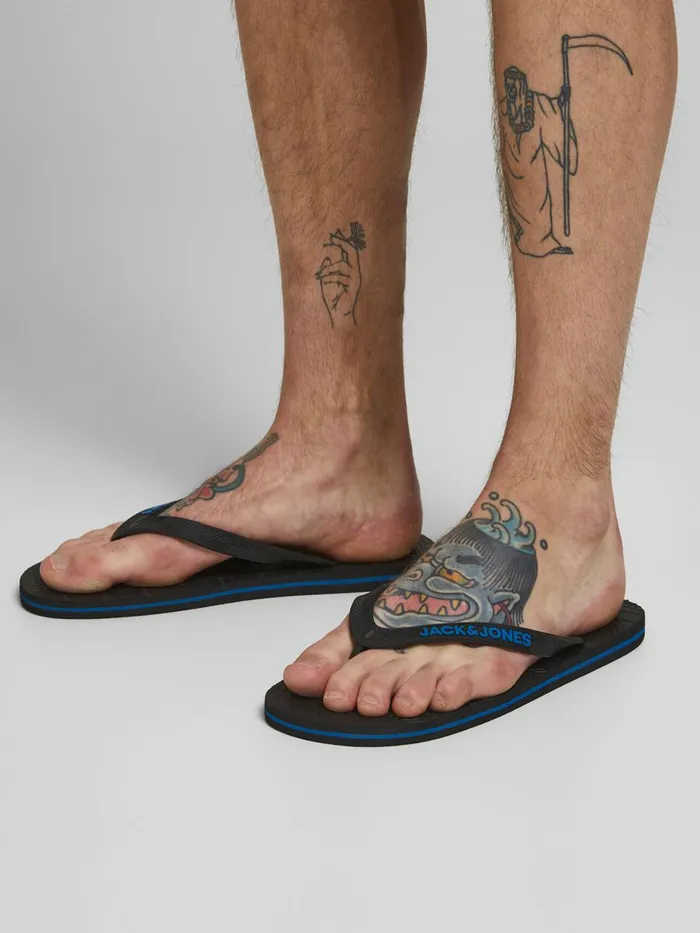 Flip Flops and Sandals JACK and JONES Mens 2PACK FLIP FLOPS Black Anthracite Casaul Flip Flops and Sandals JACK and JONES Mens 2PACK FLIP FLOPS Black Anthracite Casaul