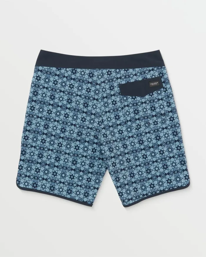 Fractal Scallop ModTech Trunks 8211 Blueberry Mens Volcom Boardshorts and Trunks
