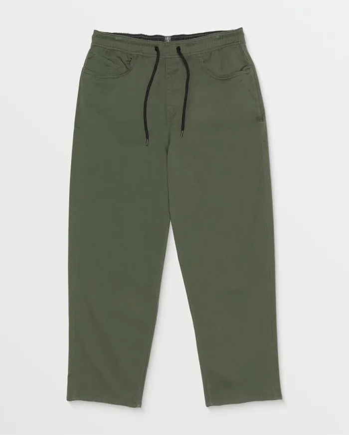 Freazy Loose Elastic Waist Pants 8211 Squadron Green Mens Volcom Pants