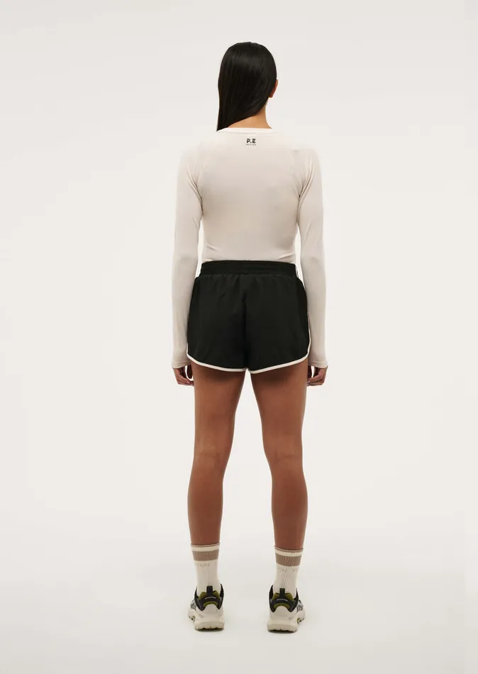 FREE PLAY 30 LONG SLEEVE RIB TEE IN WHISPER WHITE Women LongSleeveTops PE Nation