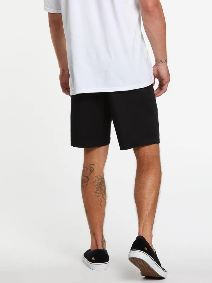 Frickin Elastic Waist Shorts 8211 Black Mens Volcom Hiking