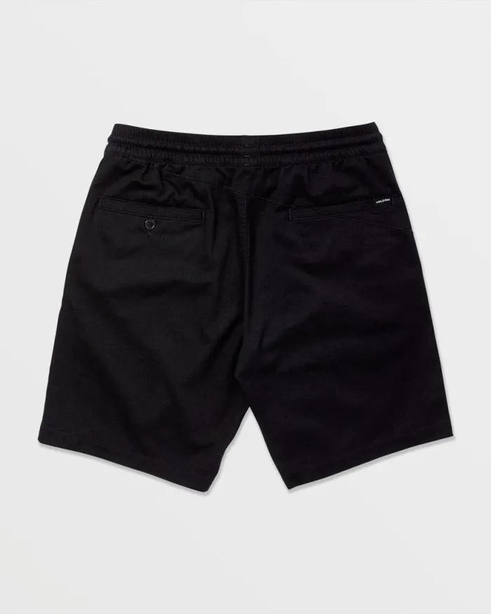 Frickin Elastic Waist Shorts 8211 Black Mens Volcom Hiking