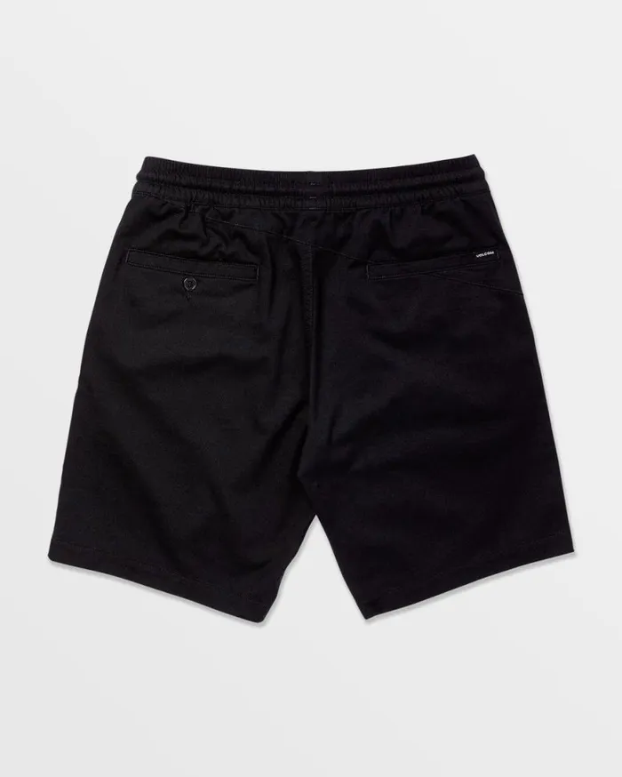 Frickin Elastic Waist Shorts 8211 Black Mens Volcom Hiking