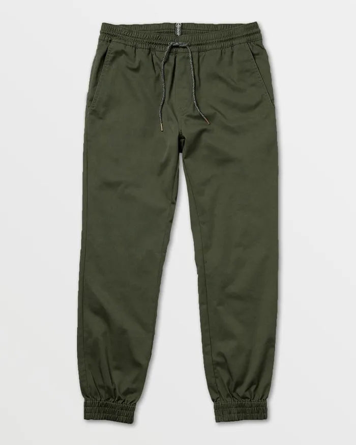 Frickin Slim Joggers 8211 Dark Green Mens Volcom Pants