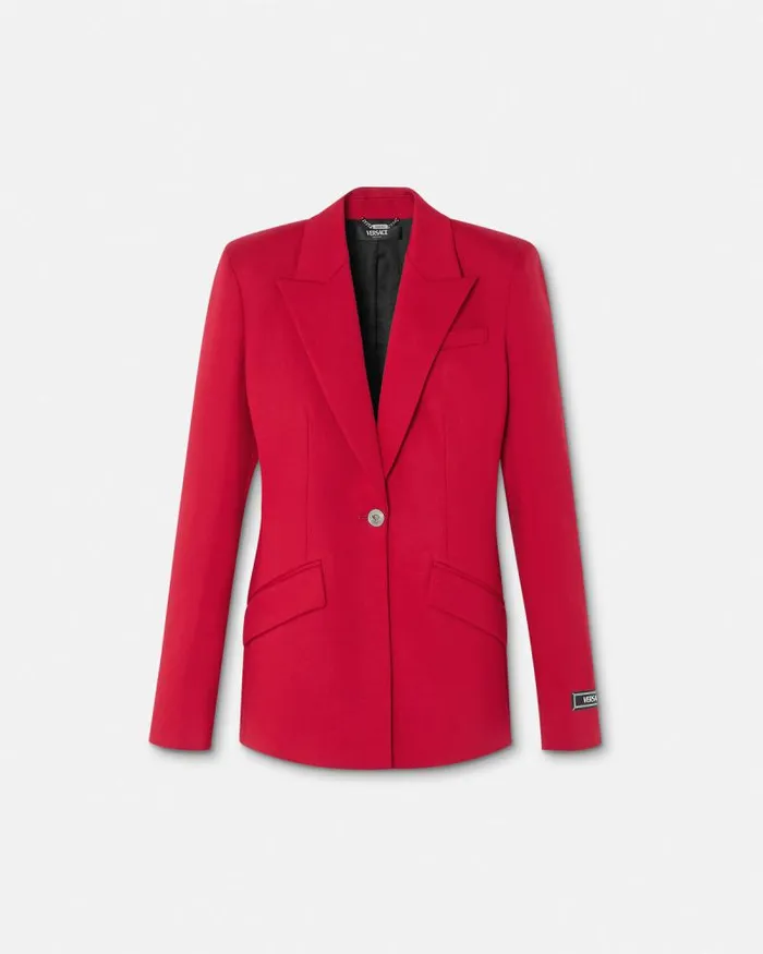Grain De Poudre DV Blazer Red Women Versace Blazer and Jackets
