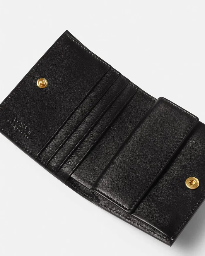 Greca Goddess Bifold Wallet Blackgold Women Versace Wallets