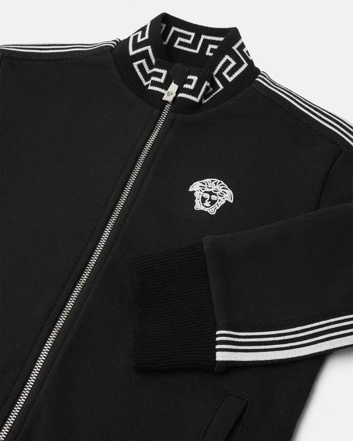 Greca Kids Sweatshirt Black Children Versace Clothing