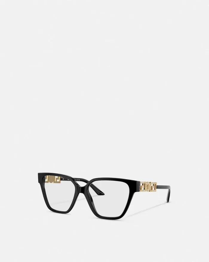 Greca Strass Glasses Blackgold Women Versace Eyeglass Frames