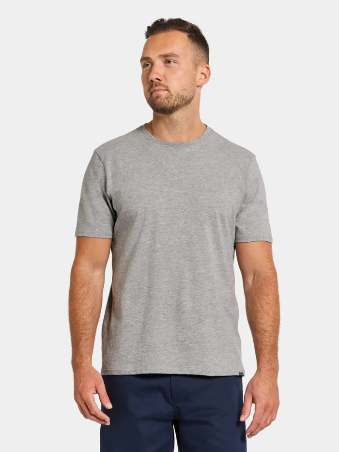 Harald Men039s Tshirt 3 Grey Melange Men Didriksons Tshirts and Polos