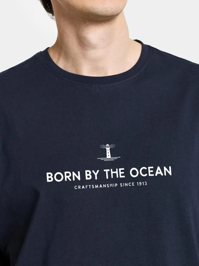 Harald Men039s Tshirt Light House Dark Night Blue Men Didriksons Tshirts and Polos