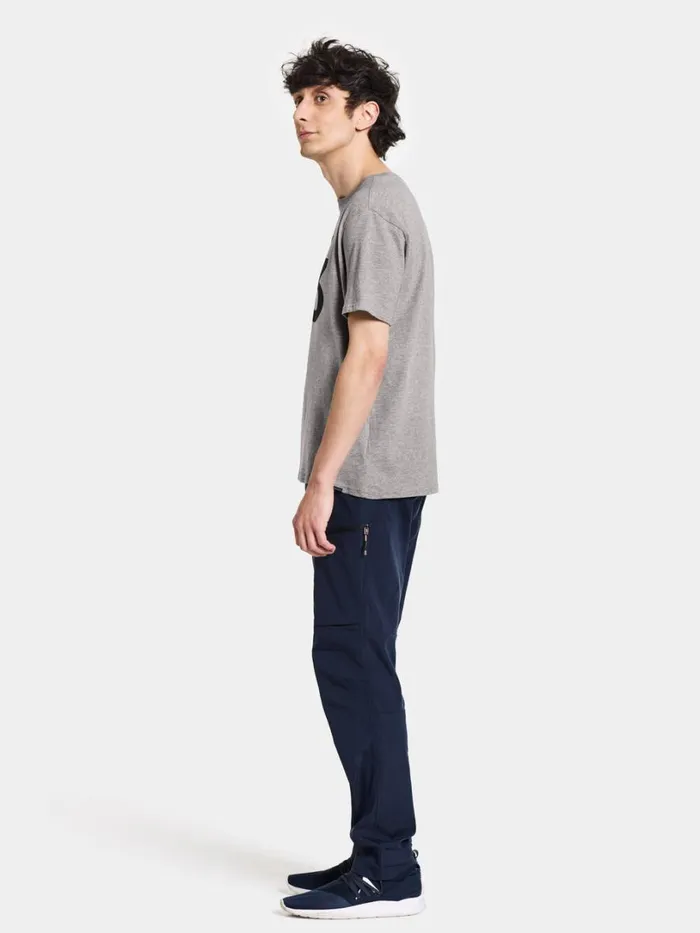 Heritage Printed Men039s Tshirt Grey Melange Men Didriksons Tshirts and Polos Heritage Printed Men039s Tshirt Grey Melange Men Didriksons Tshirts and Polos