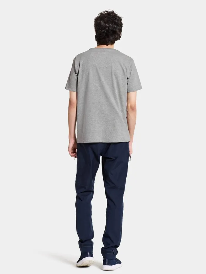 Heritage Printed Men039s Tshirt Grey Melange Men Didriksons Tshirts and Polos Heritage Printed Men039s Tshirt Grey Melange Men Didriksons Tshirts and Polos