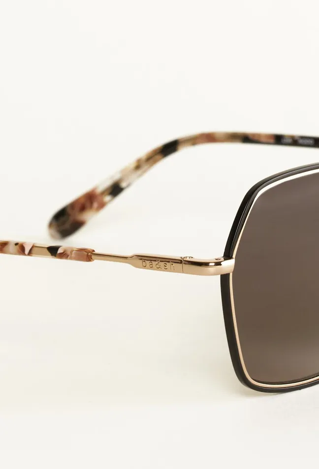 Hexagonal Sunglasses Lea Black Women Baandsh Eyewear
