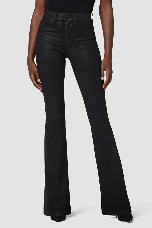Hudson Jeans Bootcut Barbara HighRise Bootcut Jean Noir Coated 8211 Women
