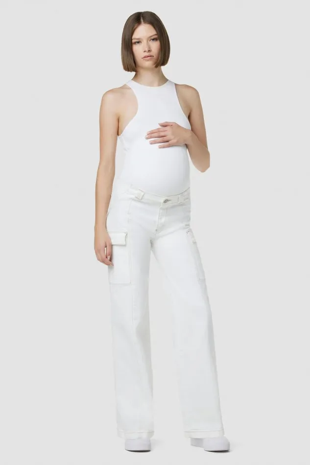 Hudson Jeans Cargo Utility Wide Leg Cargo Maternity Jean White 8211 Women Hudson Jeans Cargo Utility Wide Leg Cargo Maternity Jean White 8211 Women