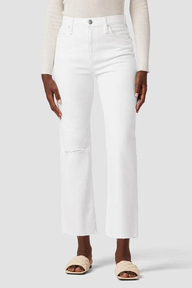 Hudson Jeans Cropped Remi HighRise Straight Crop Jean Destructed White Shadow 8211 Women Hudson Jeans Cropped Remi HighRise Straight Crop Jean Destructed White Shadow 8211 Women