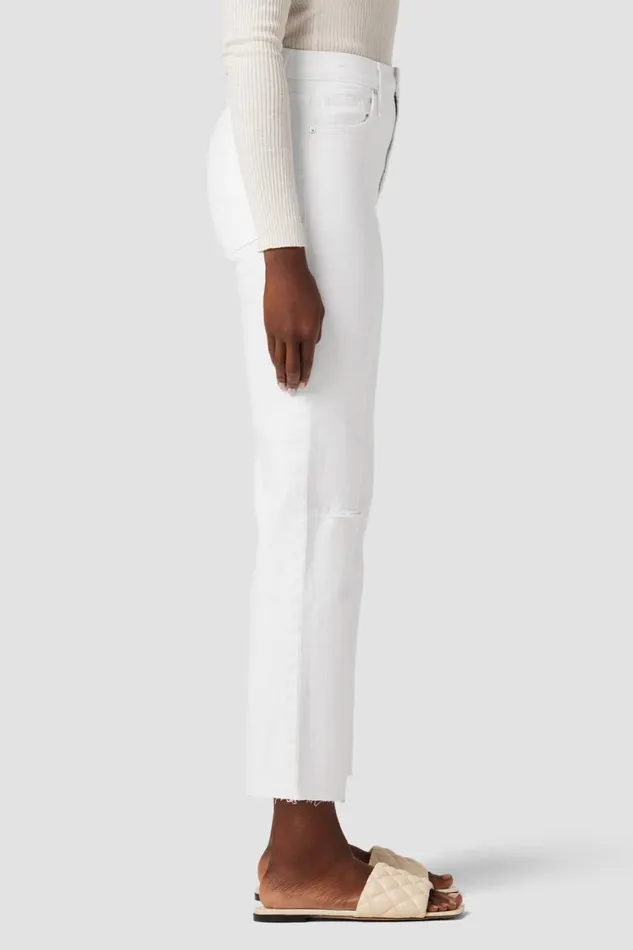 Hudson Jeans Cropped Remi HighRise Straight Crop Jean Destructed White Shadow 8211 Women Hudson Jeans Cropped Remi HighRise Straight Crop Jean Destructed White Shadow 8211 Women