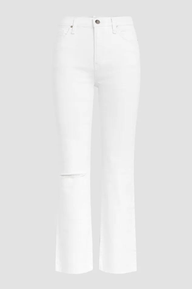 Hudson Jeans Cropped Remi HighRise Straight Crop Jean Destructed White Shadow 8211 Women Hudson Jeans Cropped Remi HighRise Straight Crop Jean Destructed White Shadow 8211 Women