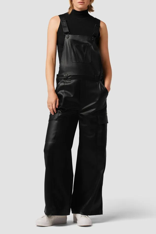 Hudson Jeans Dresses and Jumpsuits Utility Wide Leg Overall Black 8211 Women