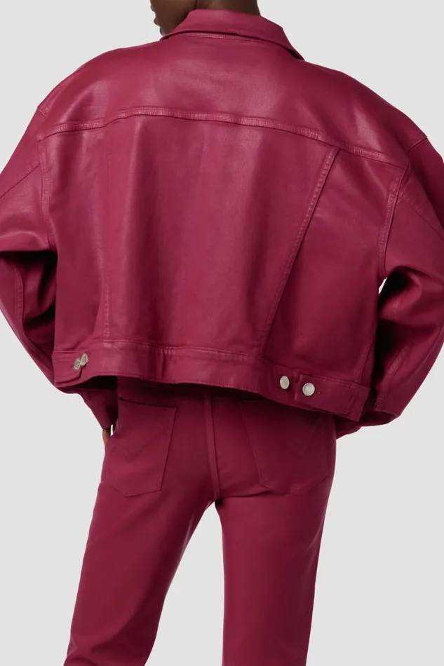 Hudson Jeans Jackets and Outerwear Brea Swing Trucker Jacket Coated Beet Red 8211 Women Hudson Jeans Jackets and Outerwear Brea Swing Trucker Jacket Coated Beet Red 8211 Women