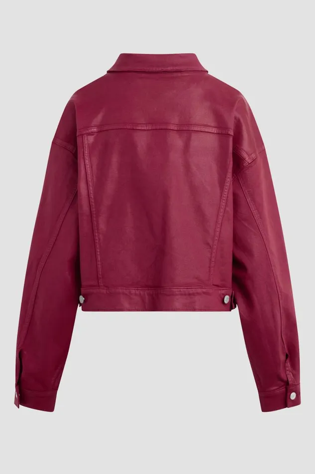 Hudson Jeans Jackets and Outerwear Brea Swing Trucker Jacket Coated Beet Red 8211 Women Hudson Jeans Jackets and Outerwear Brea Swing Trucker Jacket Coated Beet Red 8211 Women