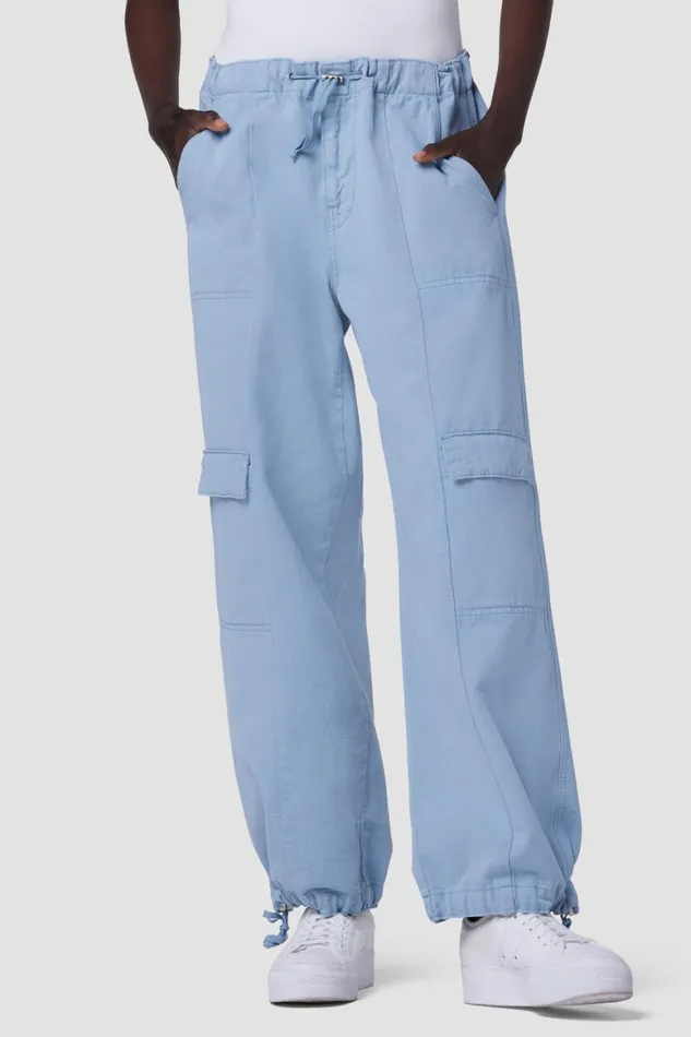 Hudson Jeans Pants Drawstring Parachute Pant Ashley Blue 8211 Women