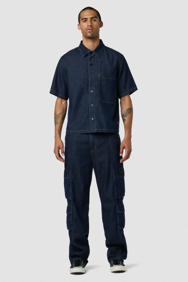 Hudson Jeans Pants Wide Leg Cargo Dark Chambray 8211 Men Hudson Jeans Pants Wide Leg Cargo Dark Chambray 8211 Men