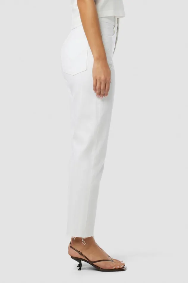 Hudson Jeans Straight Jade HighRise Straight Crop Jean Torn White 8211 Women Hudson Jeans Straight Jade HighRise Straight Crop Jean Torn White 8211 Women