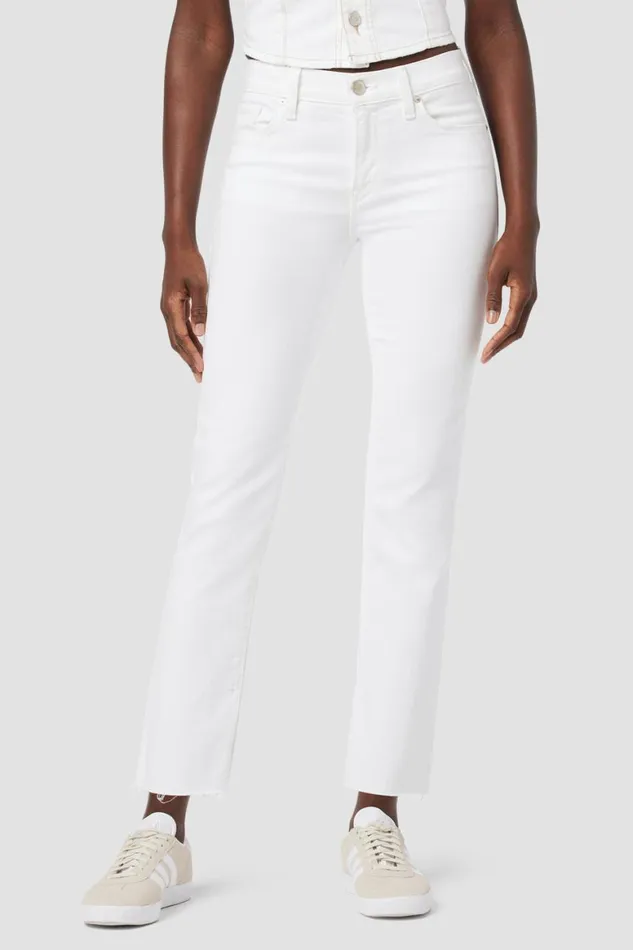 Hudson Jeans Straight Nico MidRise Straight Ankle W Slit Hem Spring White 8211 Women Hudson Jeans Straight Nico MidRise Straight Ankle W Slit Hem Spring White 8211 Women