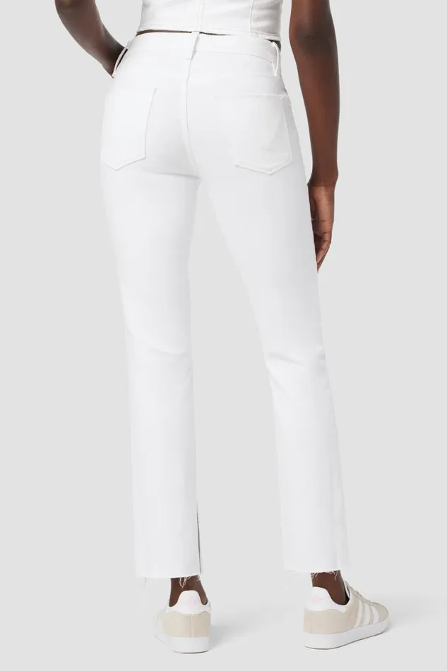 Hudson Jeans Straight Nico MidRise Straight Ankle W Slit Hem Spring White 8211 Women Hudson Jeans Straight Nico MidRise Straight Ankle W Slit Hem Spring White 8211 Women