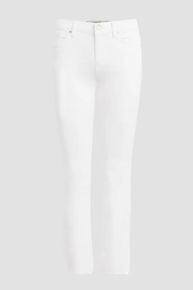 Hudson Jeans Straight Nico MidRise Straight Ankle W Slit Hem Spring White 8211 Women Hudson Jeans Straight Nico MidRise Straight Ankle W Slit Hem Spring White 8211 Women
