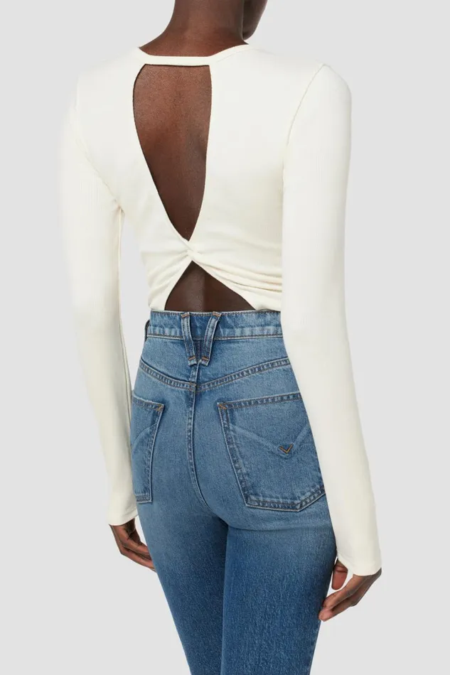 Hudson Jeans Tops and Sweaters Knot Back Bodysuit Ecru 8211 Women Hudson Jeans Tops and Sweaters Knot Back Bodysuit Ecru 8211 Women